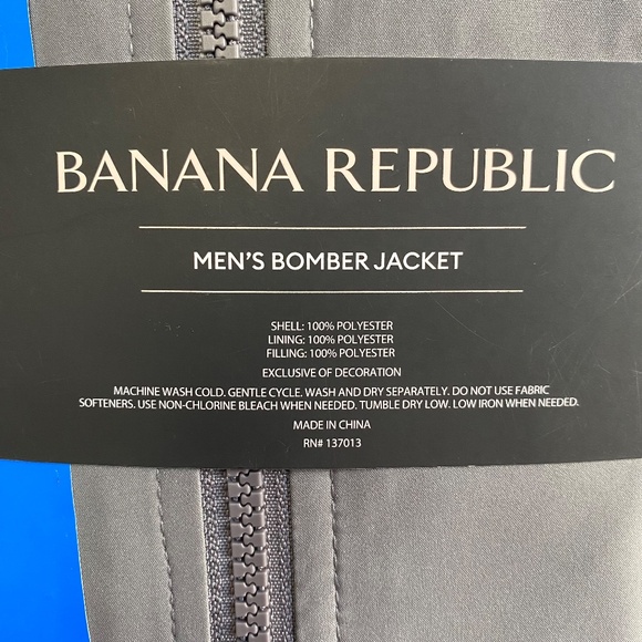 Banana Republic Men’s Bomber Jacket, Gray, Large NWT - Picture 7 of 16